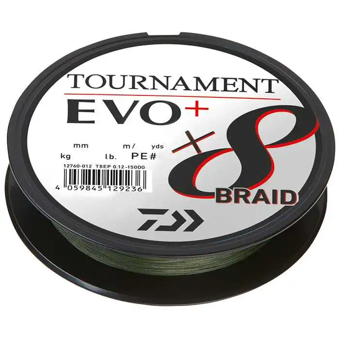 Daiwa Tournament X8 Braid EVO+ 0,20 Mm 18,0 Kg 900 Meter DG 3 Daiwa Tournament X8 Braid EVO+ 0,20 Mm 18,0 Kg 900 Meter DG