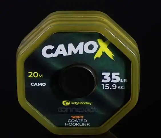 Ridge Monkey Connexion CamoX Soft Coated Hooklink 35 Lbs 20 Meter 3 Ridge Monkey Connexion CamoX Soft Coated Hooklink 35 Lbs 20 Meter