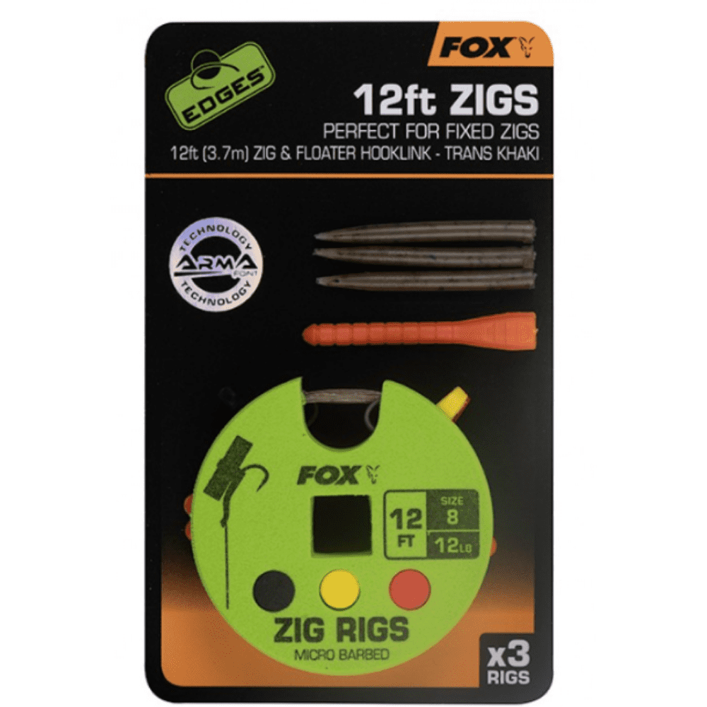 Fox Zig Rig Hakengröße 8 12 Lbs 12 Ft 3 Stück 3 Fox Zig Rig Hakengröße 8 12 Lbs 12 Ft 3 Stück
