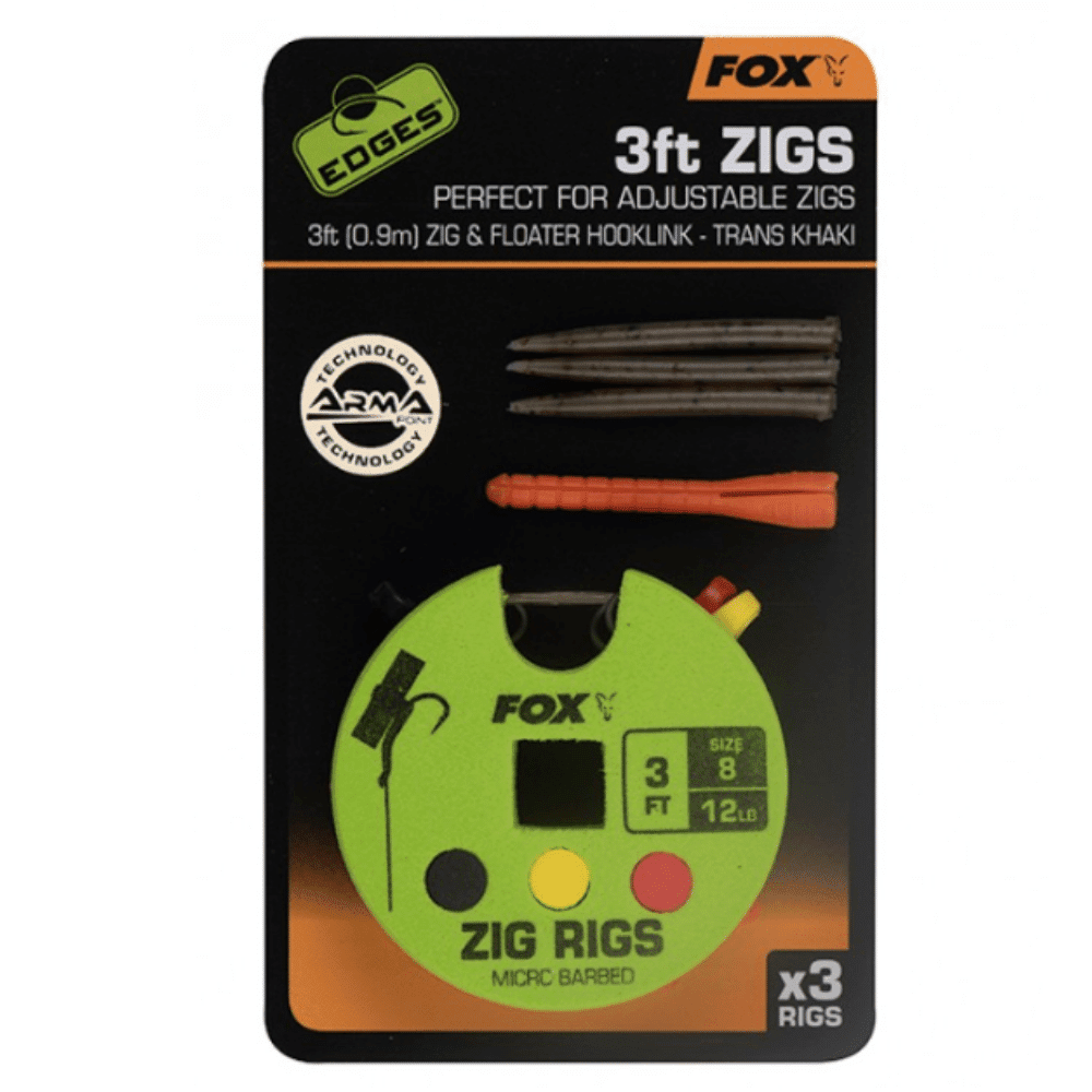 Fox Zig Rig Hakengröße 8 12 Lbs 3 Ft 3 Stück 3 Fox Zig Rig Hakengröße 8 12 Lbs 3 Ft 3 Stück