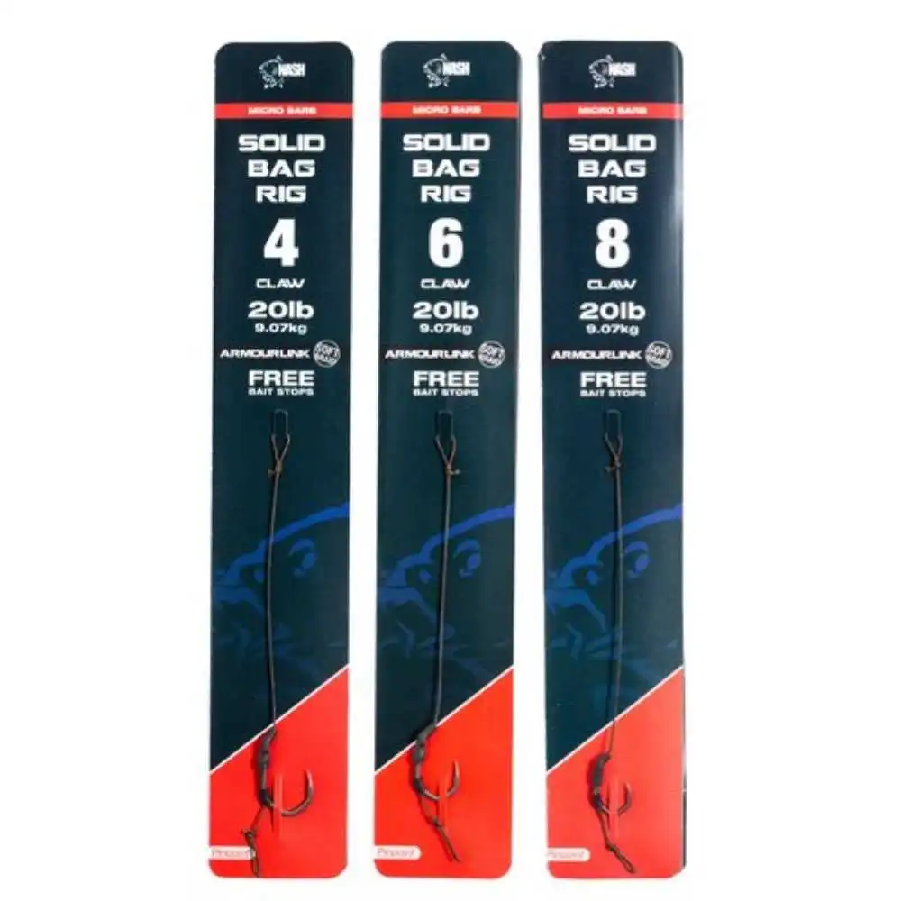 Nash Solid Bag Rig Size 4 Barbed 6 Nash Solid Bag Rig Size 4 Barbed – Bild 4