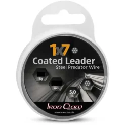 Iron Claw Coated Leader 1X7 0,30 Mm 6 Kg 5 Meter Schwarz