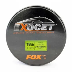 Fox Exocet Mono Trans Khaki 1000m Großspule In Metalldose -Angeln Verkaufsgeschäft exocet metalldose 1280x1280