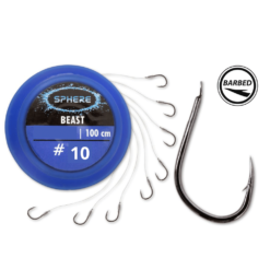Browning Sphere Beast Vorfachhaken Größe 10 0,20 Mm 3,8 Kg 100 Cm 8 Stück
